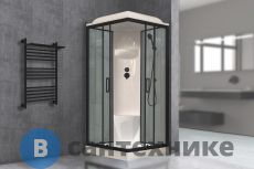 Душевая кабина Royal Bath RB 90HP6-GT-BL 900x900x2170 (серое/прзрачное) (RB90HP6-GT-BL)