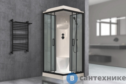 картинка Душевая кабина Royal Bath RB 90HP6-GT-BL 900x900x2170 (серое/прзрачное) (RB90HP6-GT-BL)