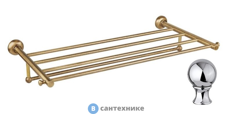 Полка Cezares APHRODITE-TD08-01 для полотенец хром