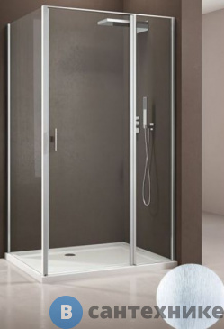 картинка Душевой уголок Allen Brau Priority 120x90 3.31008.BA + 3.31017.BA серебро браш, без поддона