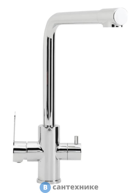 Смеситель Orange Steel M99-008cr для кухни 2х1 с возможностью подачи фильтрованной воды, хром