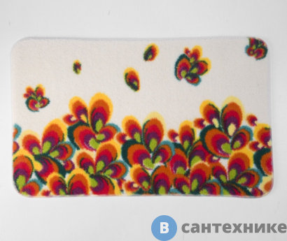 картинка Коврик WasserKRAFT Leine BM-5002 для ванной комнаты 80х50 см полиамид