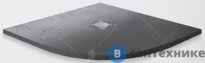 картинка Душевой поддон RGW ST/R-0100G графит/полукруг 100*100*3 (16153100-02), без сифона