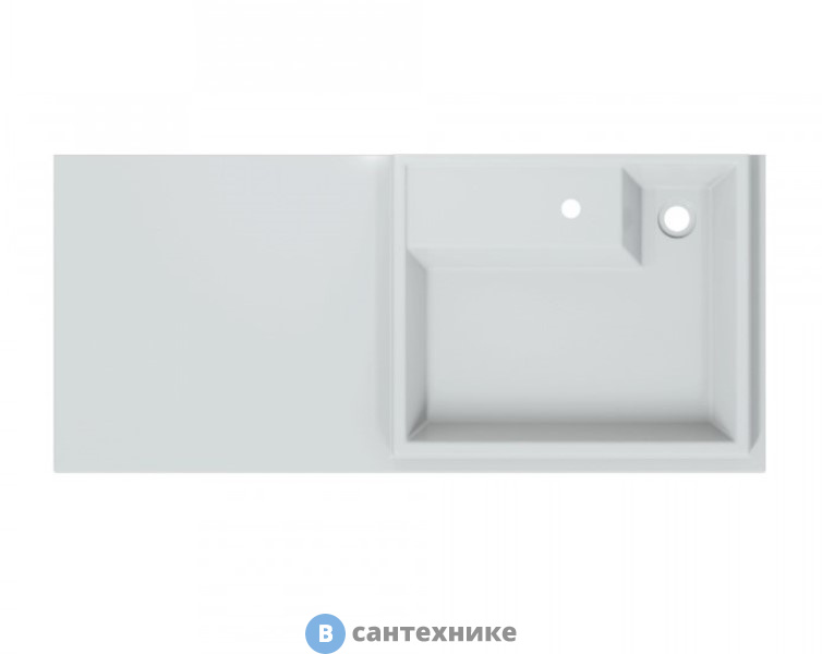 Умывальник СанТа над стиральной машиной Юпитер 1100*500 правый, ш/гл без кронштейнов (900132)