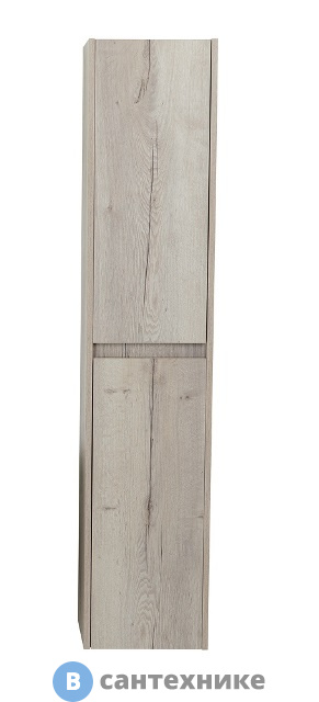 Шкаф BelBagno KRAFT KRAFT-1600-2A-SC-RGB-L подвесной с двумя распашными дверцами с доводчиками, с двумя полками, левост. Rovere Galifax Bianco, 330x300x1600