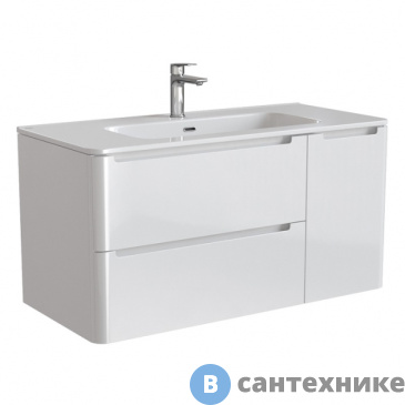 картинка Тумба под раковину IDDIS Edifice 100 подвесная, белый (EDI10W1i95)