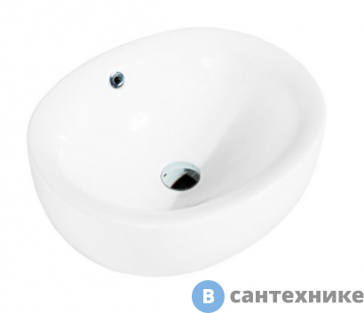 картинка Раковина Art & MAX AM5306-W керамическая накладная белый глянец, 490x420x180 мм