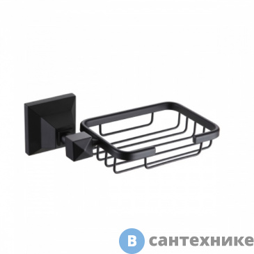 картинка Мыльница AZARIO ALTRE решетка, чёрный матовый (AZ-96009B)