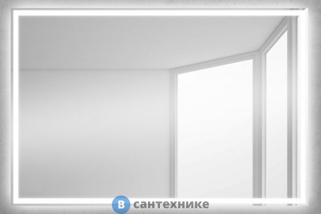 Зеркало BelBagno SPC-GRT-1200-800-LED-BTN с встроенным светильником и кнопочным выключателем 1200x30x800