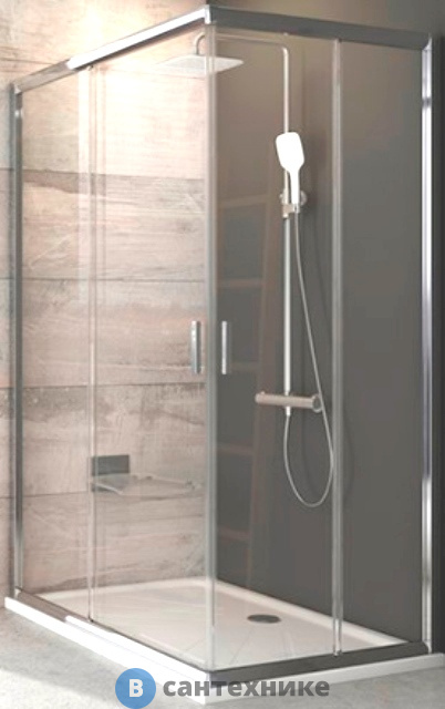 Душевое ограждение Ravak Blix BLRV2K-80 сатин + стекло Транспарент (1XV40U00Z1)