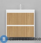 Тумба с раковиной Velvex Klaufs 80.2Y подвесная (шатане/белый) (tpKLA.80.2Y-617.216)