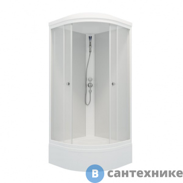 картинка Душевая кабина Тритон Вельвет 90*90 В 1/4 круга, сред. подд., белый, ДН4 (DK219)