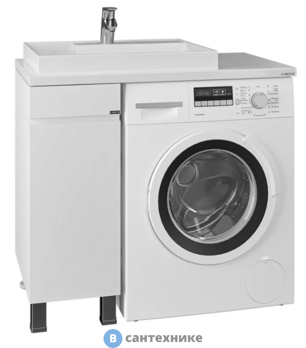 Тумба под раковину СанТа Марс- 29 1 дверь, напольная без ручек, (ум. Юпитер 900*500) (700290)