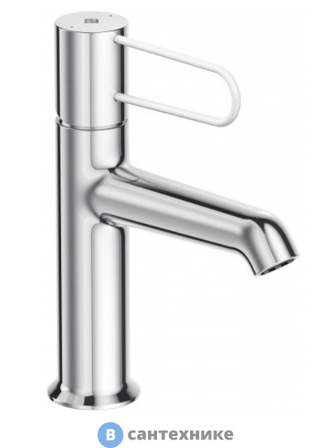 Смеситель Jacob Delafon ODEON RIVE GAUCHE E21028-00-CP для раковины с донным клапаном (хром/белый)