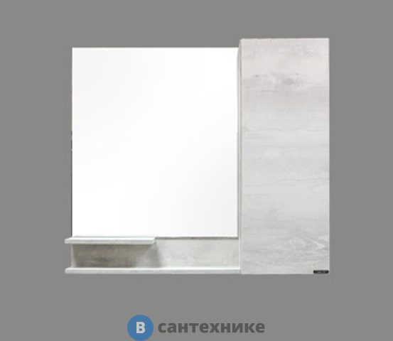 Зеркало-шкаф Comforty Верона-90 дуб белый