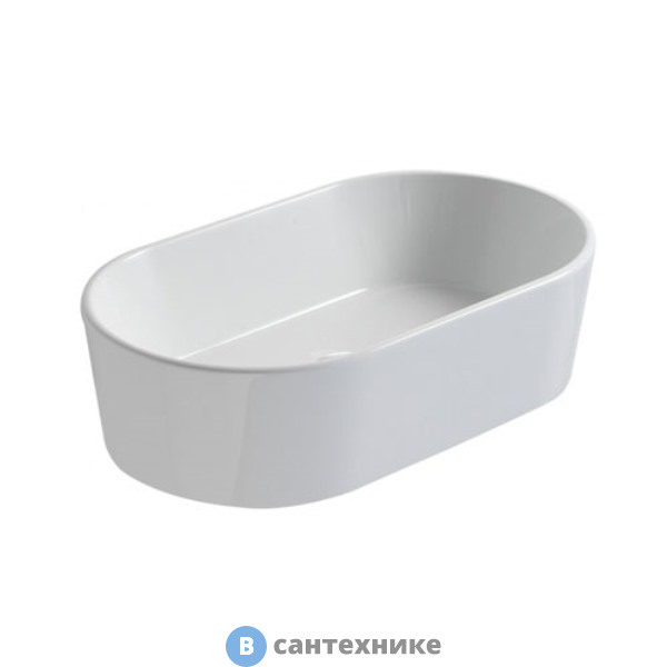 Раковина GLOBO FORTY3 FO061.BI*0 600х350, для установки на столешницу, без отверстий для смесителя, без перелива, белый (FO061.BI)