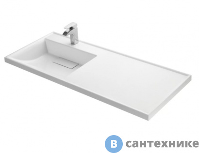 картинка Раковина Акватон Лондри 1200 левая, белая (1A72843KLH01L)