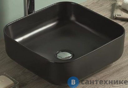 картинка Раковина Art & MAX накладная AM-78110-MB, чёрный матовый, 385х385х135