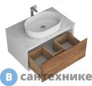 Тумба под раковину SINTESI TESLA 80 malhelbruna с одним ящиком (SIN-TES-MAL-1-80)