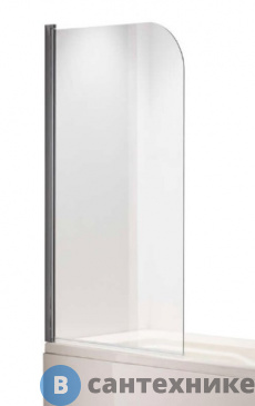 картинка Душевая шторка Taliente TA-0814CP на ванну прозр. стекло 6 мм, хром профиль 80*140 см