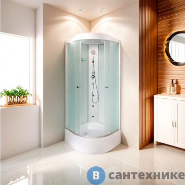 картинка Душевая кабина Deto LM710 с гидромассажем и электрикой