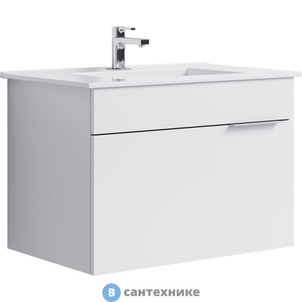Тумба под раковину Aqwella BRIG 75 Br.01.07/1/W (подвесная, белый)