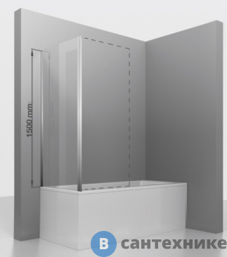 картинка Боковая панель RGW Z-050-4 хром/Прозрачное/6 мм 70*150 (352205407-11)