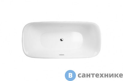 картинка Акриловая ванна BelBagno BB202-1600-800 отдельностоящая, овальная