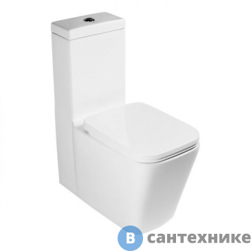 картинка Унитаз с бачком MEER MR-2204 655х350х805 мм, гориз.выпуск, сиденье ультратонкое микролифт, белый