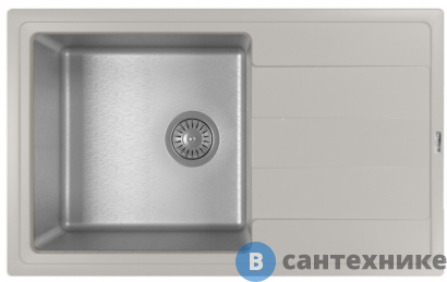 картинка Кухонная мойка FLORENTINA Комби 780, грей FS (21.395.D0780.305)