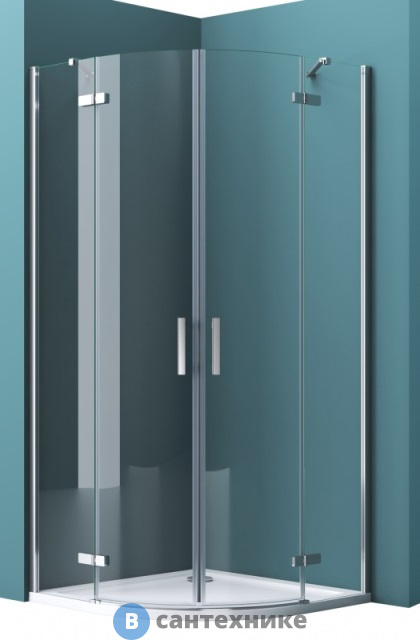 Душевой уголок BelBagno KRAFT-R-2-100-C-Cr без поддона