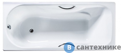 картинка Ванна чугунная Универсал Сибирячка 170х75 (Новокузнецк) с ручками, с ножками