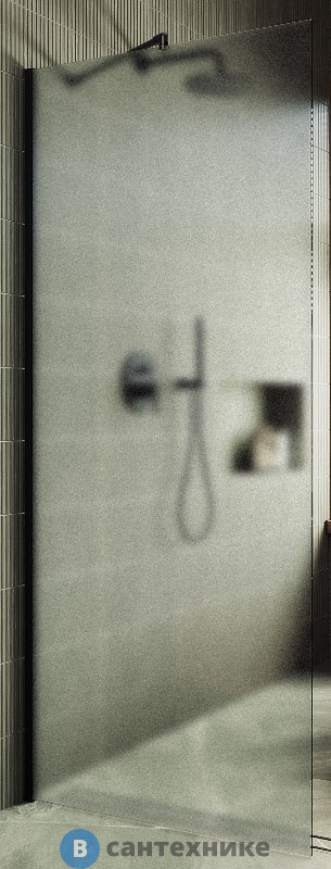 Душевая перегородка в профиле MaybahGlass 1950*790 Стекло 8 мм Сатин (MGD-700-6ш)