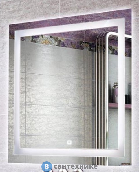 Зеркало Comforty Квадрат-90 светодиодная лента, сенсор 900*900