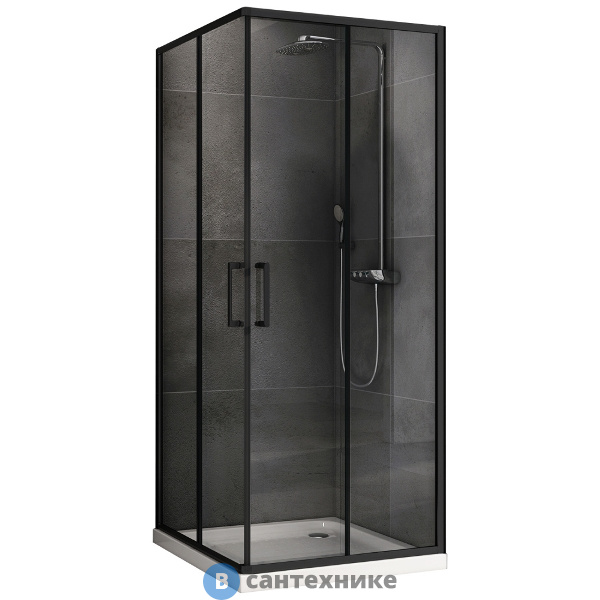 Душевой уголок ABBER Schwarzer Diamant AG02090B5 90*90*195, без поддона