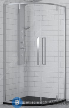 картинка Душевой уголок RGW SV-53 100*100*200 полукруг/хром/прозрачное/6 мм (06325300-11) без поддона