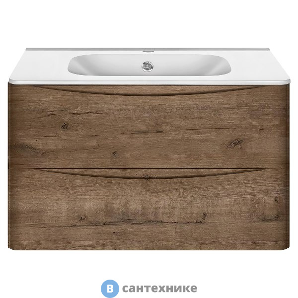 Тумба под раковину Vincea Paola 800 подвесная, 2 выкатных ящика soft close, V.Oak (VMC-2P800VO)