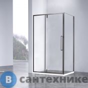 Душевой уголок Vincea Slim-N VSR-4SNP9010CLGM, 1000*900, вороненая сталь, стекло прозрачное