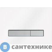Смывная клавиша KK-POL SPP/126/0/K Vitrum Grande V1, стекло (белый/сатин)