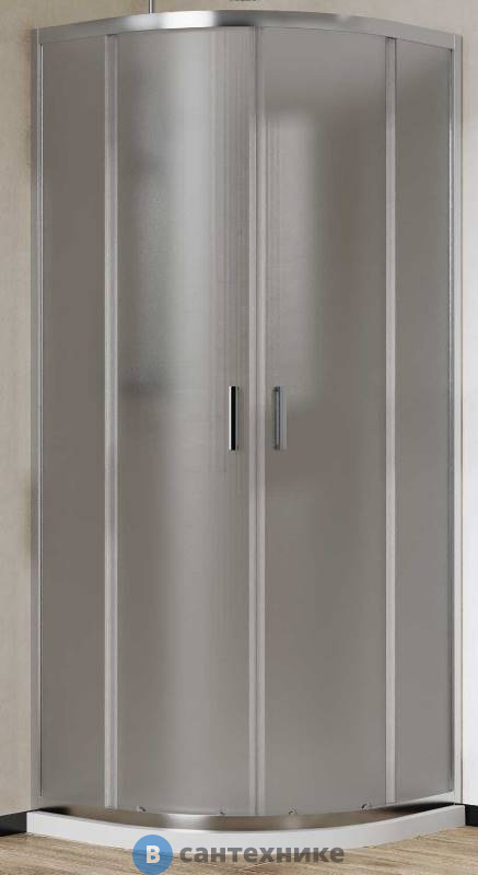 Душевой уголок Vincea City VSQ-5CT800MT, 800*800, хром, стекло текстурное, без поддона