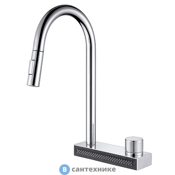 Смеситель ABBER Wasser Kreis AF8114 для кухни с выдвижной лейкой, хром