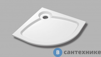 картинка Душевой поддон Cezares TRAY-S-R-90-550-56-W иск. камень (900x900x56) без сифона, панели и ножек