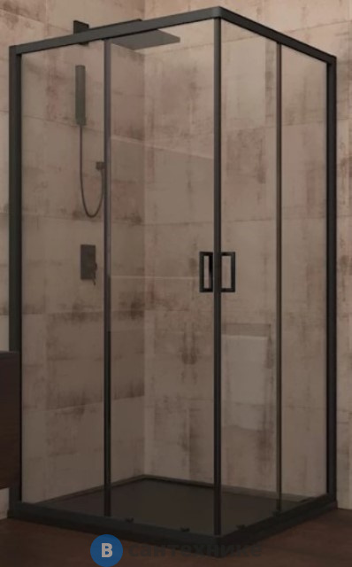 Душевой уголок Veconi RV-13 RV13-100-01-C5 стекло прозрачное/6 мм/ без поддона