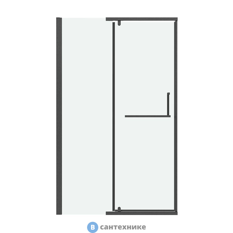 Дверь в нишу Grossman Pragma 100.K33.03.100.42.00 (100*195) графит сатин, стекло прозрачное