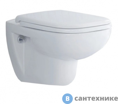 картинка Унитаз подвесной Duravit D-Code Rimless 45700900A1 54 см с сиденьем