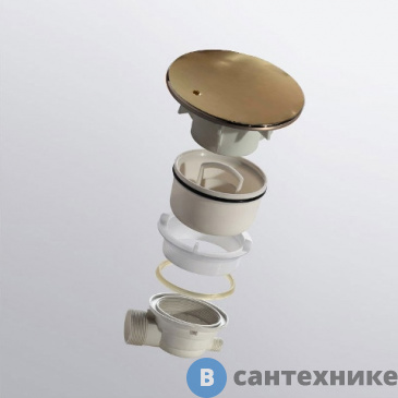 картинка Сифон для душевых поддонов RGW Velplex QYD-01 золото (18241101-06)