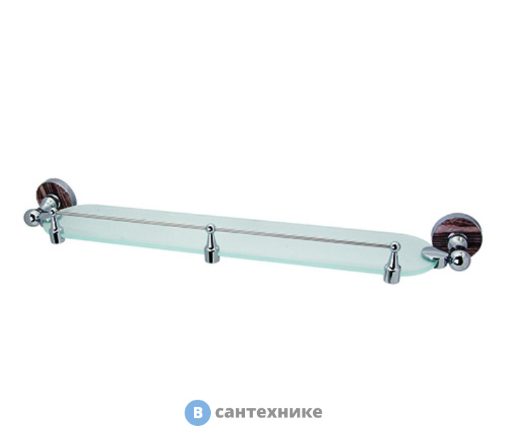 Полка WasserKRAFT Regen K-6944 стеклянная с бортиком