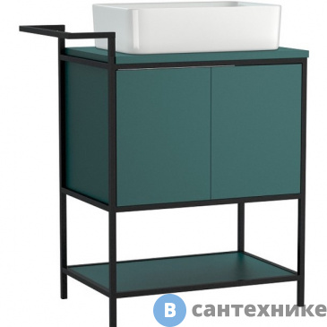 картинка Тумба под раковину Cersanit BOTANIQUE 80 напольная, зелёный (63014)