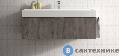 картинка Тумба с раковиной Sturm Normal 100х45х46 см тёмное дерево (B3L1104 BA992 + SIP)