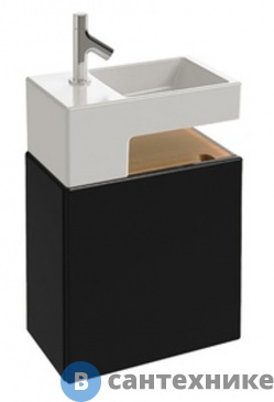 картинка Тумба под раковину Jacob Delafon TERRACE EB1178-274 мягкий чёрный (49,5х28х49,5)